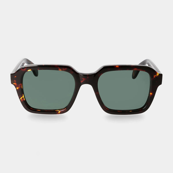 LINO ECO DARK HAVANA Sunglasses | Bottle Green Lens